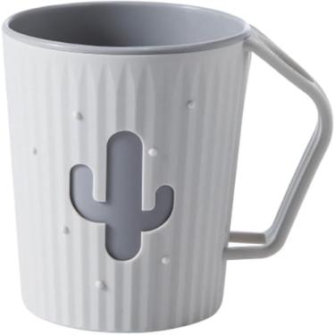 Imagem de pcagfaajmh Estojo de escova de dentes de viagem, estojo de viagem para escova de dentes, copos de banheiro com alças, copo de escovação com suporte de escova de dentes, caneca de plástico para casa