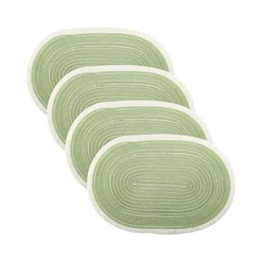 Imagem de Conjunto De 4 Sousplat Oval Resistentes Ao Calor, Laváveis E Antiderra
