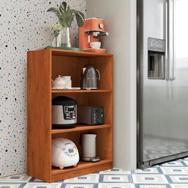 Imagem de Armário Prateleira Organizadora Multiuso para Cozinha, Lavanderia e Quarto, Estrutura Compacta, Prática e Funcional(Cedro)