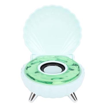 Imagem de GOWENIC Luz Noturna Alto-falante Bluetooth Sem Fio Portátil Exclusivo Em Formato de Concha Abajur de Cabeceira Com LED Colorido, Melhor Presente para Crianças Crianças Estudantes (Verde)