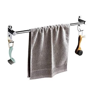 Imagem de 3FLQOOPP Toalheiro de barra única de banheiro para pendurar na parede com toalheiro suporte de toalha para banheiro varanda torre cabideiro/70 cm