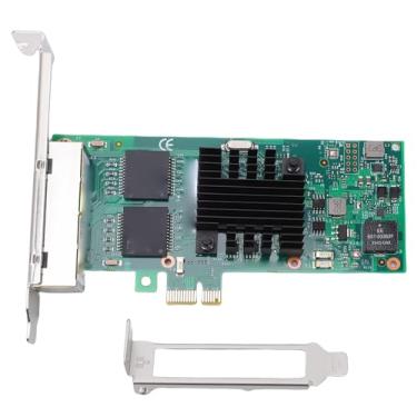 Imagem de Zyyini Placa NIC Gigabit Ethernet PCIe, Placa de Rede RJ45 de 4 Portas Com Chipset 82580, Adaptador de Rede NIC Gigabit PCI Express 2.1 de 1000 Mbps, para Servidor Desktop Industrial