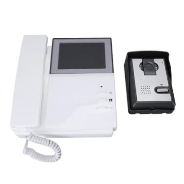 Imagem de Cryfokt de Interfone de Vídeo Porteiro, Tipo Telefone Com Fio de 4,3 Polegadas, Monitor LCD Transparente, Kits de Campainha de Interfone de Vídeo Com Fio, Visão Noturna IR, de (Plugue UE 800W)