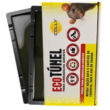 Imagem de 2 Pares De Armadilha Adesiva De Cola para Ratos Ratoeira Colante Adesivo Armadilha + EcoTúnel de Proteção