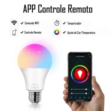 Imagem de Lâmpada Rgb Controle Voz Google Assistant Alexa Integrad 12W