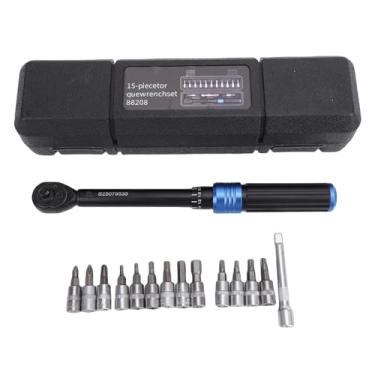 Imagem de KIMISS Chave de Torção de Direção Dupla de 1/4 de Polegada, Kit de Ferramentas de Bicicleta de 2 a 24 Nm Conjunto de Chave de Torção de Catraca Ajustável de Aço para Veículos Pequenos,