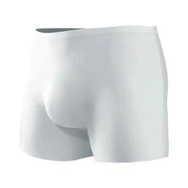 Imagem de Cuecas Boxer Masculinas 3-Pack Em Seda Gelada 3D Moldadas Sem Costura 