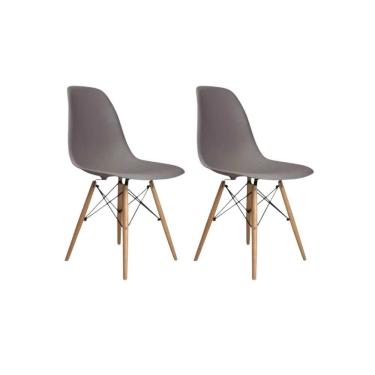 Imagem de Conjunto 2 Cadeiras Eames Eiffel Dkr Movescan Cinza