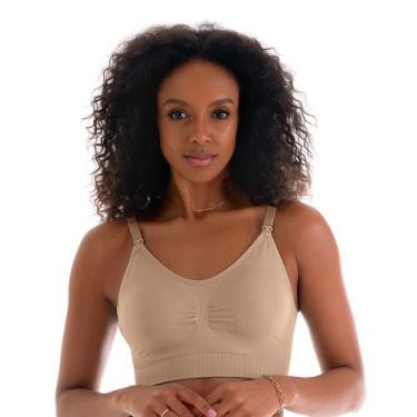 Imagem de Sutiã Amamentação com Bojo Removível sem Costura Bege Zee Rucci, 42