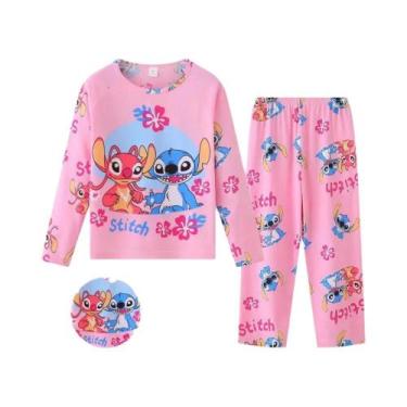 Imagem de Conjuntos De Pijamas Para Meninos E Meninas Com Estampa Stitch, Camise