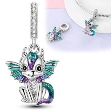 Imagem de Pingentes De Dragão De Fogo Em Prata Esterlina 925 Para Mulheres, Char