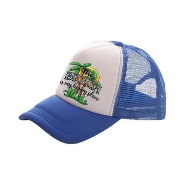 Imagem de Boné De Beisebol Masculino Com Estampa De Palmeira Multicolorida Para 