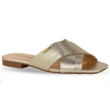 Imagem de Chinelo Feminino Dourado em Couro Bottero 366901_12-Feminino