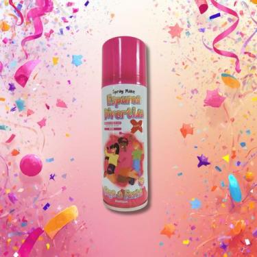 Imagem de Espuma Colorida Spray De Carnaval E Festas Rosa Make+