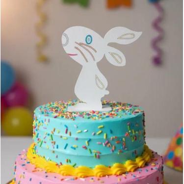 Imagem de Coelhinho De Páscoa Decoração de Páscoa feito com Mdf De 3mm Pintado A