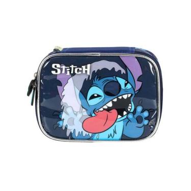 Imagem de Estojo Escolar Penal Lilo Stitch Preto Ei42374 - Luxcel