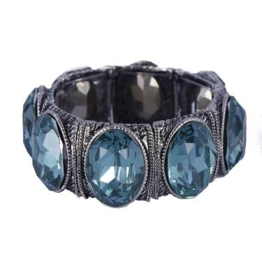 Imagem de Pulseira Armazem Rr Bijoux Cristal Oval Azul