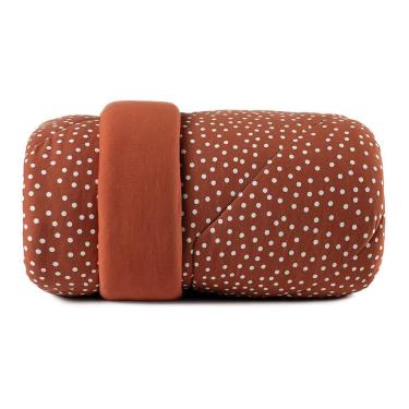 Imagem de Edredom Casal Altenburg Malha Fio Penteado Bits Laranja