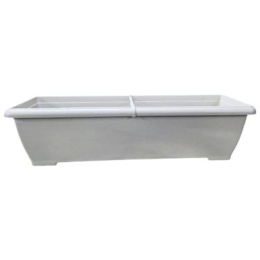 Imagem de Vaso Jardineira Siena (80x21) Cor Cinza Taupe OKLA