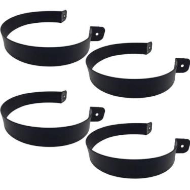 Imagem de 4 Abraçadeira 7 Polegadas Duto De Churrasqueira - Preto - INOX LAURIND