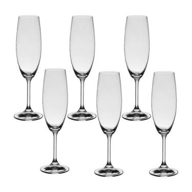 Imagem de Taça De Cristal Bohemia Para Champanhe 220 ml Roberta 6 Peças - Bohemi