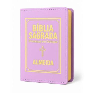 Imagem de Bíblia Sagrada Letra Pequena Luxo Lilás - REI DAS BIBLIAS