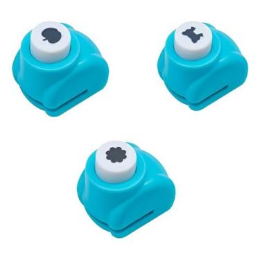 Imagem de Kit 3 Furador Papel e EVA Cute Maça Laço Flor - 10mm - FP0003 - BRW