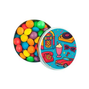 Imagem de Kit 30 Latinhas Lembrancinhas Anos 50 Cor: Prateado - Gil Festa Kids D