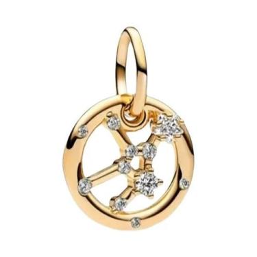 Imagem de Pingentes De Prata 925 Banhados a Ouro 18K Com 12 Signos Do Zodíaco Pa