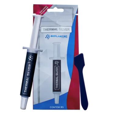 Imagem de Pasta Térmica, Alta Condutividade Implastec, Thermal Silver 2g