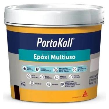 Imagem de Rejunte Epoxi Piscina e Porcelanato Portokoll 1KG Preto Intenso - Sika