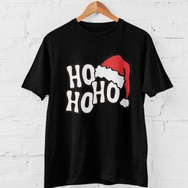 Imagem de Camisa Natal Personaliza Natalina Papai noel100% Algodão - Hs, Preto, 