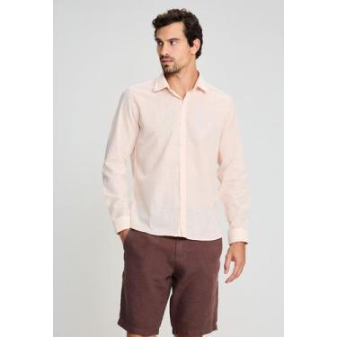 Imagem de Camisa docthos slim manga longa lisa flamê, 030 salmao, G