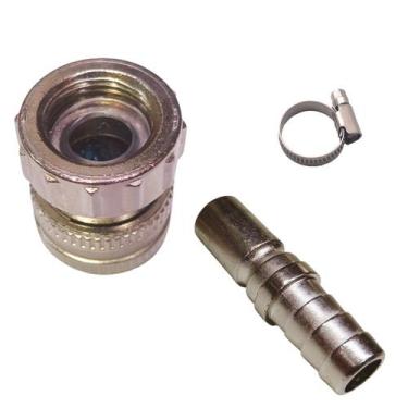 Imagem de Engate Rápido para Mangueira de 1/2 e Torneira 1/2 de Metal Cromado co