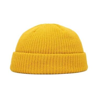 Imagem de Gorro De Lã Unissex Quente De Inverno, Estilo Pescador, Curto, Com Pun