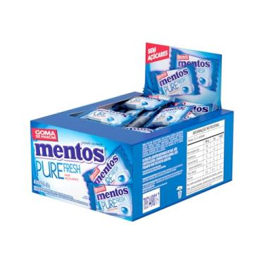 Imagem de Gomas de Mascar, Mentos, Pure Fresh Mint, Sem Açúcar, sabor de menta - Monopeça | 60 Unidades