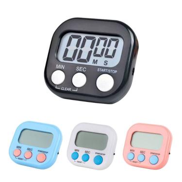 Imagem de Relógio Digital de Cozinha Mini Relógio Display LCD Temporizador em Plástico com Suport...