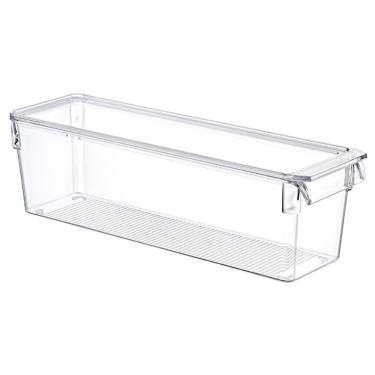 Imagem de Organizador de Geladeira Multiuso Alto com Tampa Tamanho P 36X10X10CM para Organização...