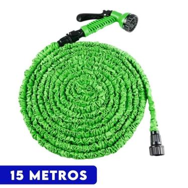 Imagem de Mangueira para Jardim Mangueira Mágica 15 Metros Irrigação Lavagem Expansível Até 3 Vezes OEM
