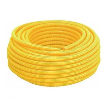 Imagem de Conduíte Corrugado 5-8 para Instalação Elétrica Rolo 50M Amarelo Dinoplast