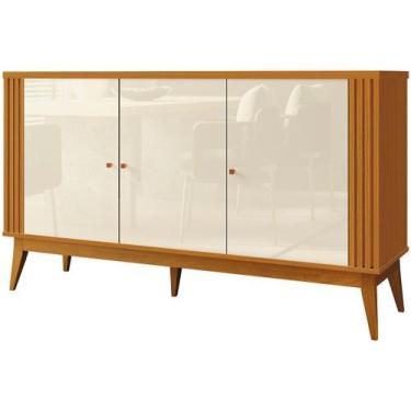 Imagem de Buffet 3 Portas 1 Gaveta EDN Móveis Argo, Cedro e Off White