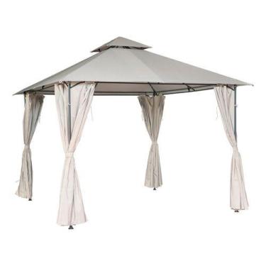 Imagem de Gazebo De Aco Cobertura E Cortina Area Externa 280x280x280cm - Oxis, B
