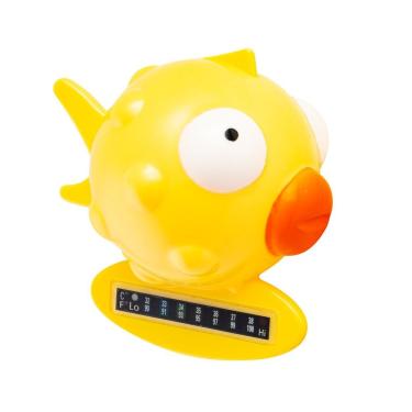 Imagem de Termômetro de Banho Infantil Peixinho para Medir Temperatura da Água com Faixa Sensível ao Calor Amarelo Clingo