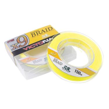 Imagem de Linha Multifilamento Victoria X9 para Pesca com 9 Fios Trançados Alta Resistência Amarelo Maruri Fishing