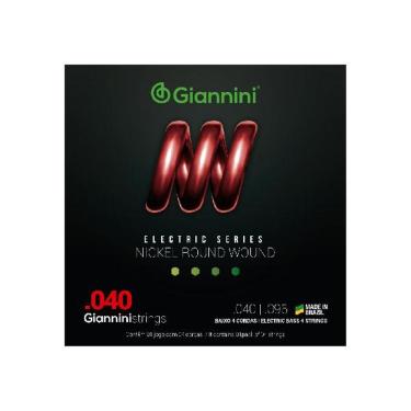 Imagem de Encordoamento para Contra Baixo Elétrico GEEBRL 4 Cordas .040-.095 Som Brilhante Resistente à Oxidação Giannini
