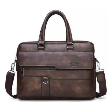 Imagem de Maleta de couro Jeep Buluo para homens original 38x28x7 cm