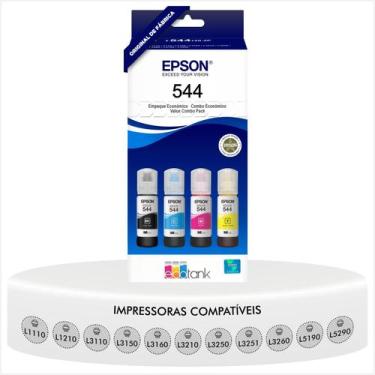 Imagem de Multipack Kit Tintas Originais Epson T544 P/ L1110 L3110 L3150 L3160 L
