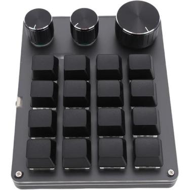 Imagem de Teclado mecânico RGB Mini de liga de alumínio de 16 teclas preto - tai