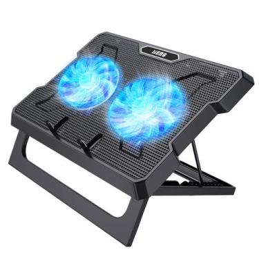 Imagem de Almofada de resfriamento para laptop LIENS Duas ventoinhas de 13 cm co