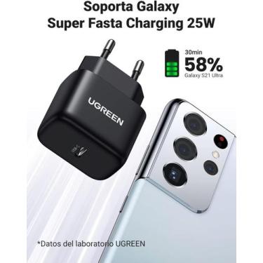 Imagem de Carregador UGREEN 25W PD USB-C suporta Fast Charging Compatível Galaxy